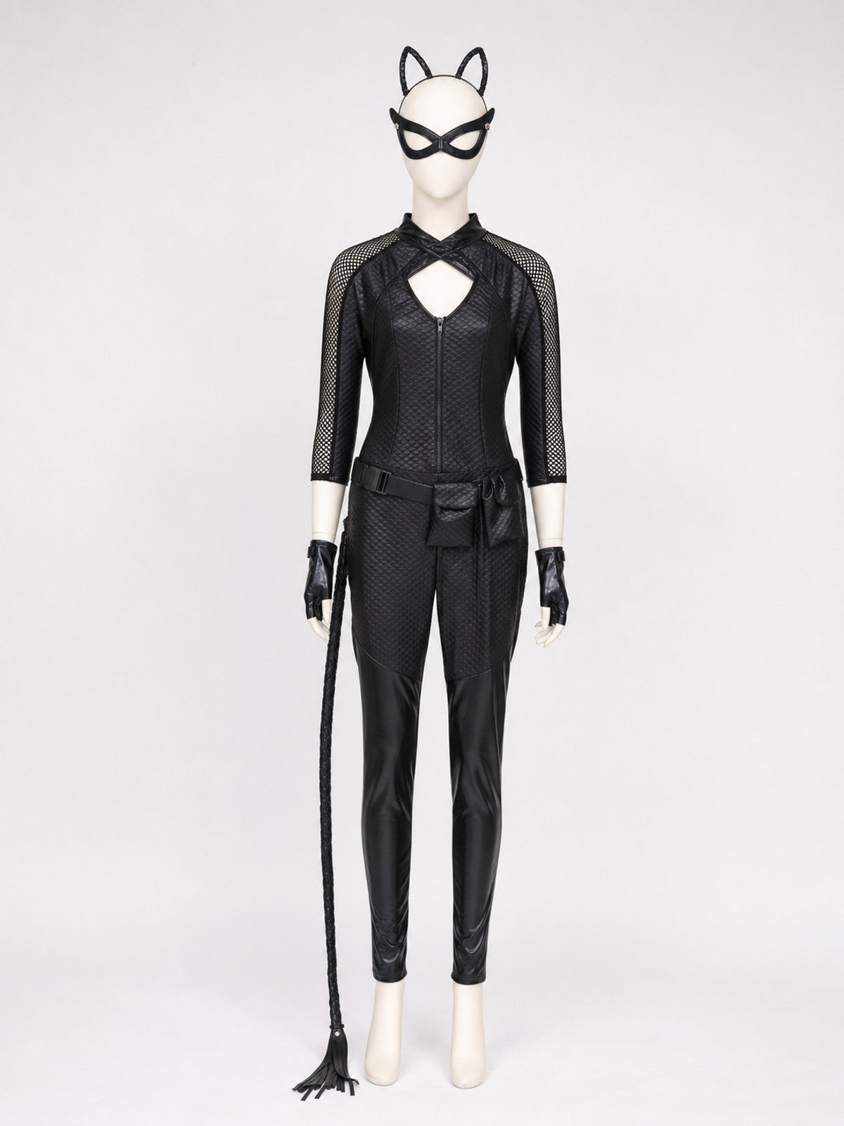 Cat Costume: Black Jumpsuit with Mask and Ears