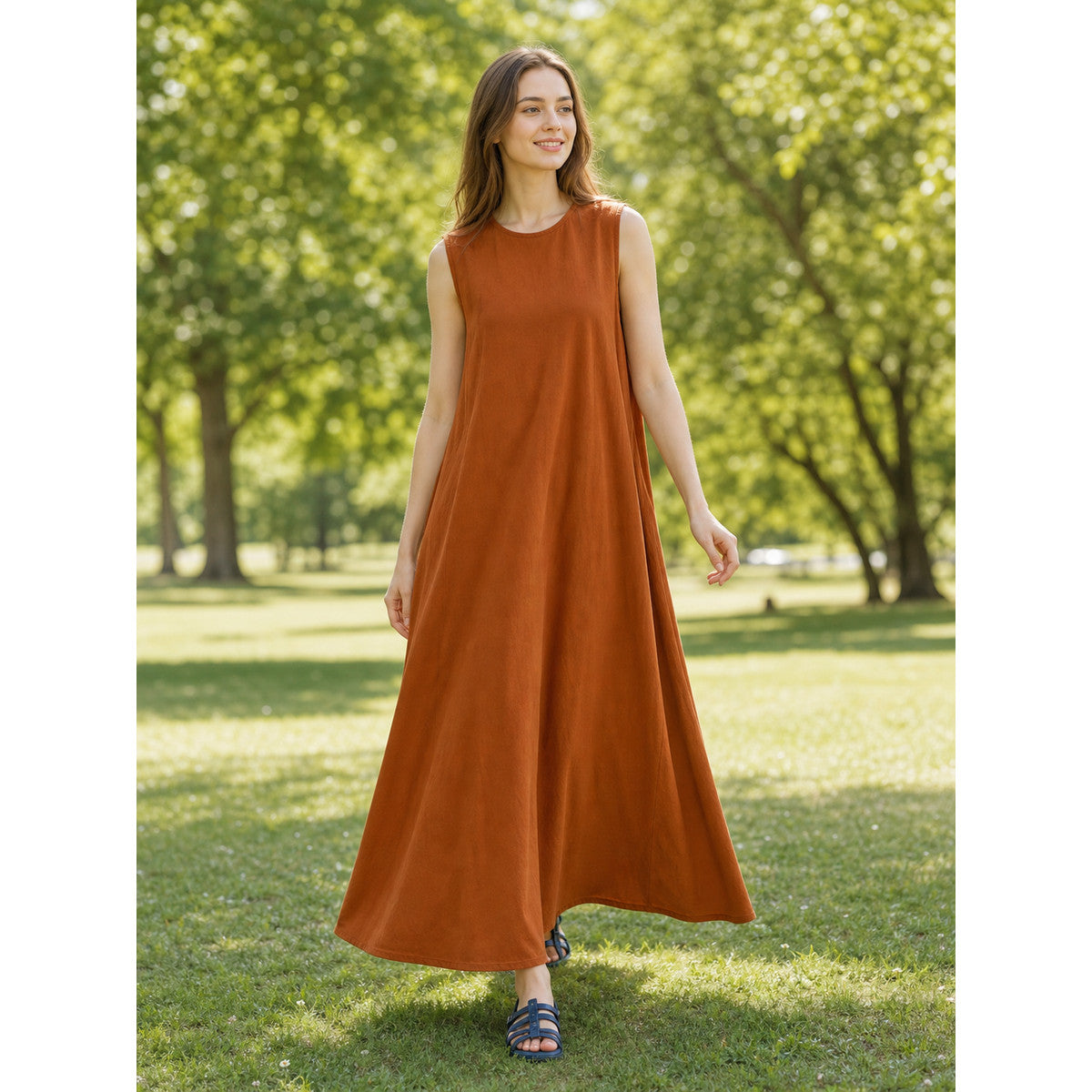 Korean Chic Long Loose-Fit Sundress