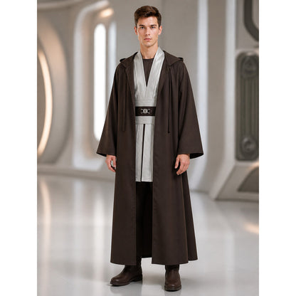 Obi-Wan Kenobi Costume, Dark Brown Cloak for Halloween lifestyle view