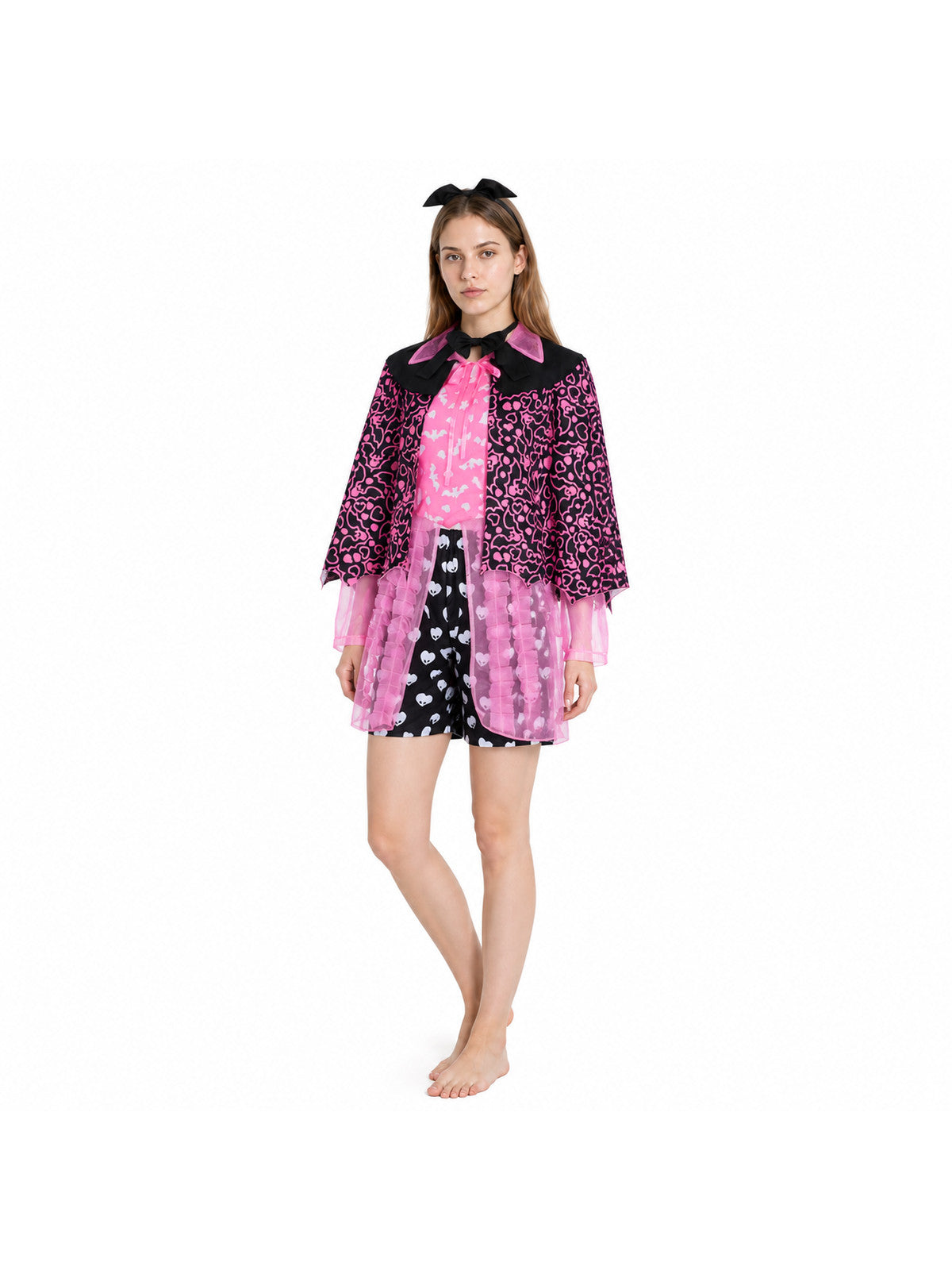 Monster High Cosplay Costume with Cape and Bow
