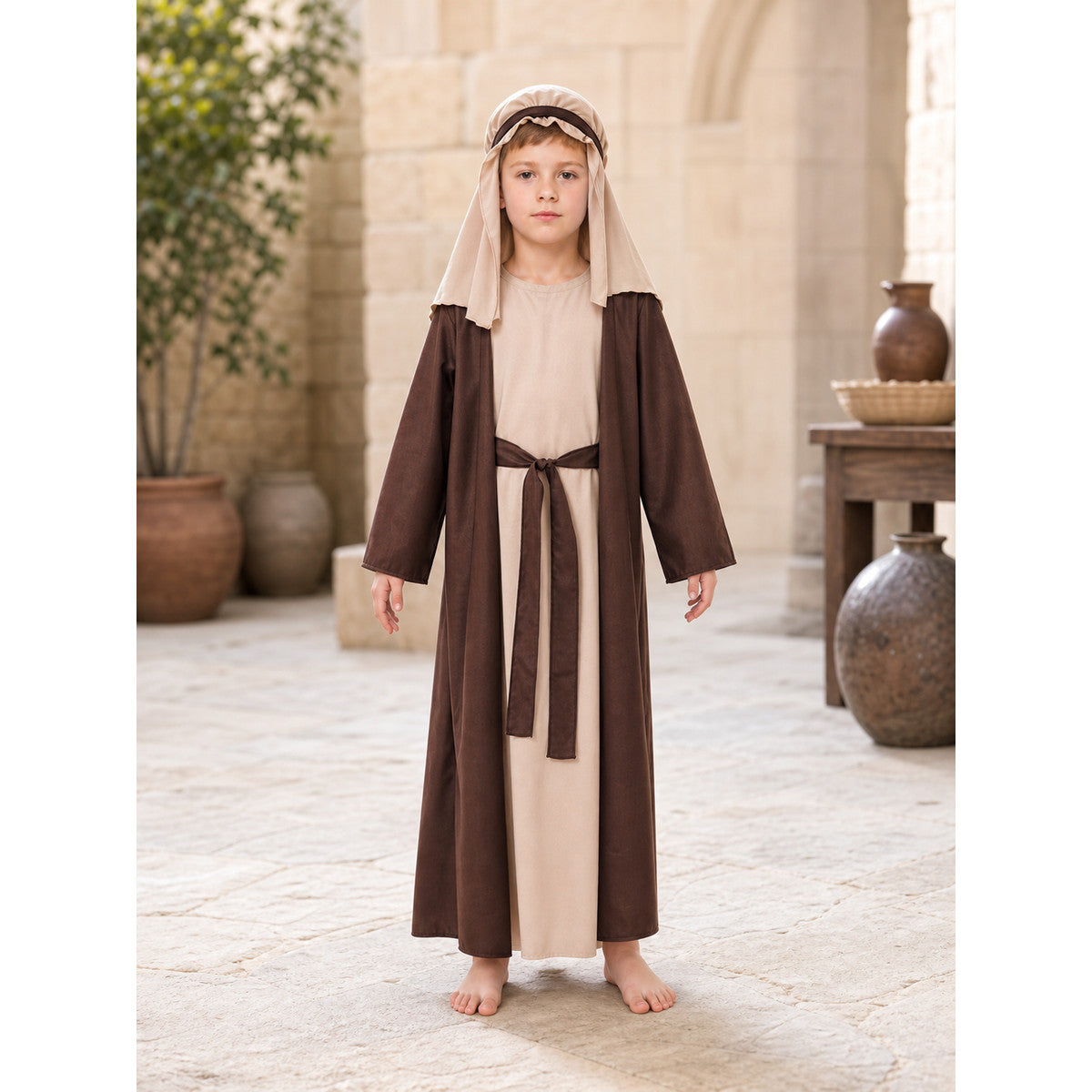 Biblical Elder Costume with Robe and Beard lifestyle view