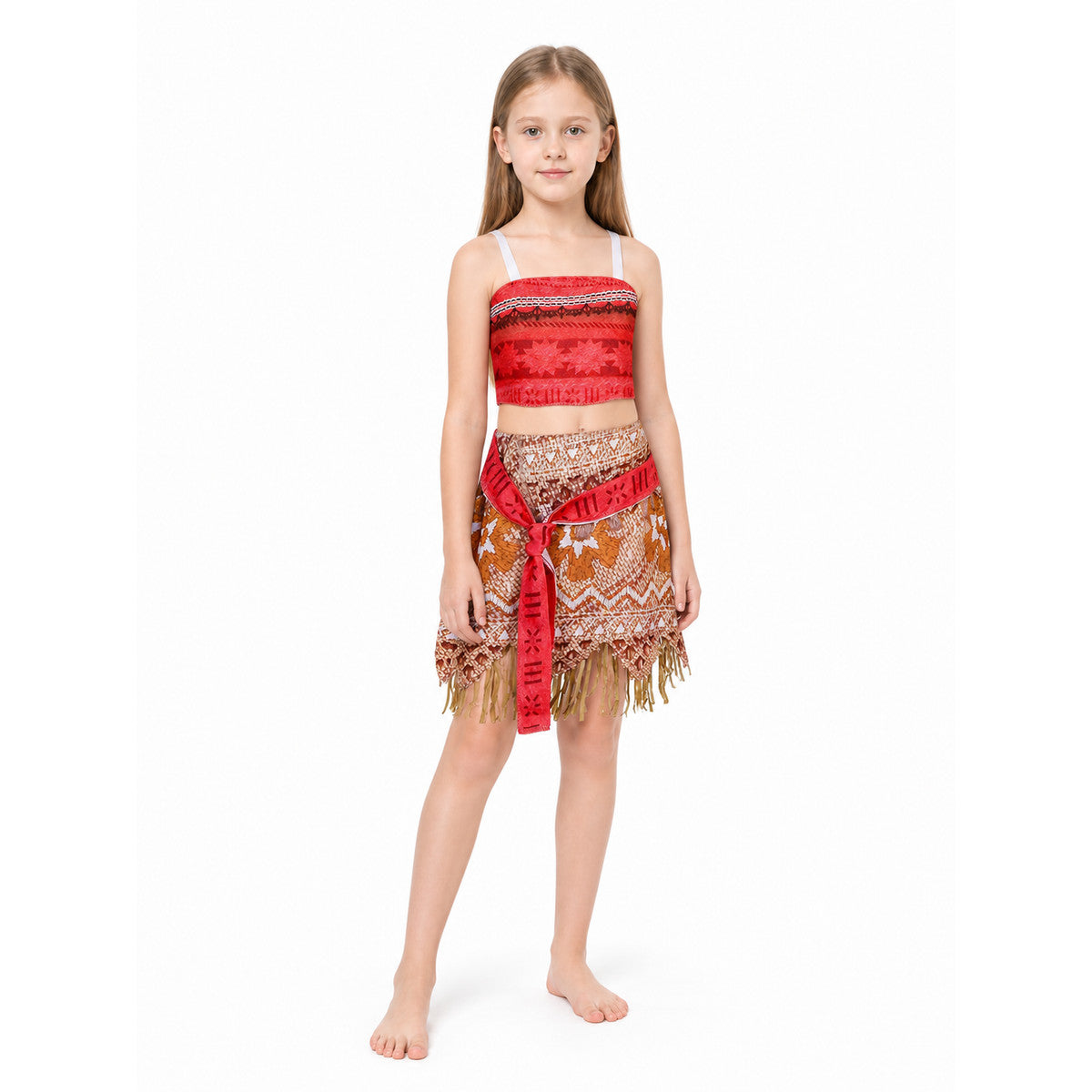 Children's Moana Costume with Skirt and Top for Halloween Costumes detail