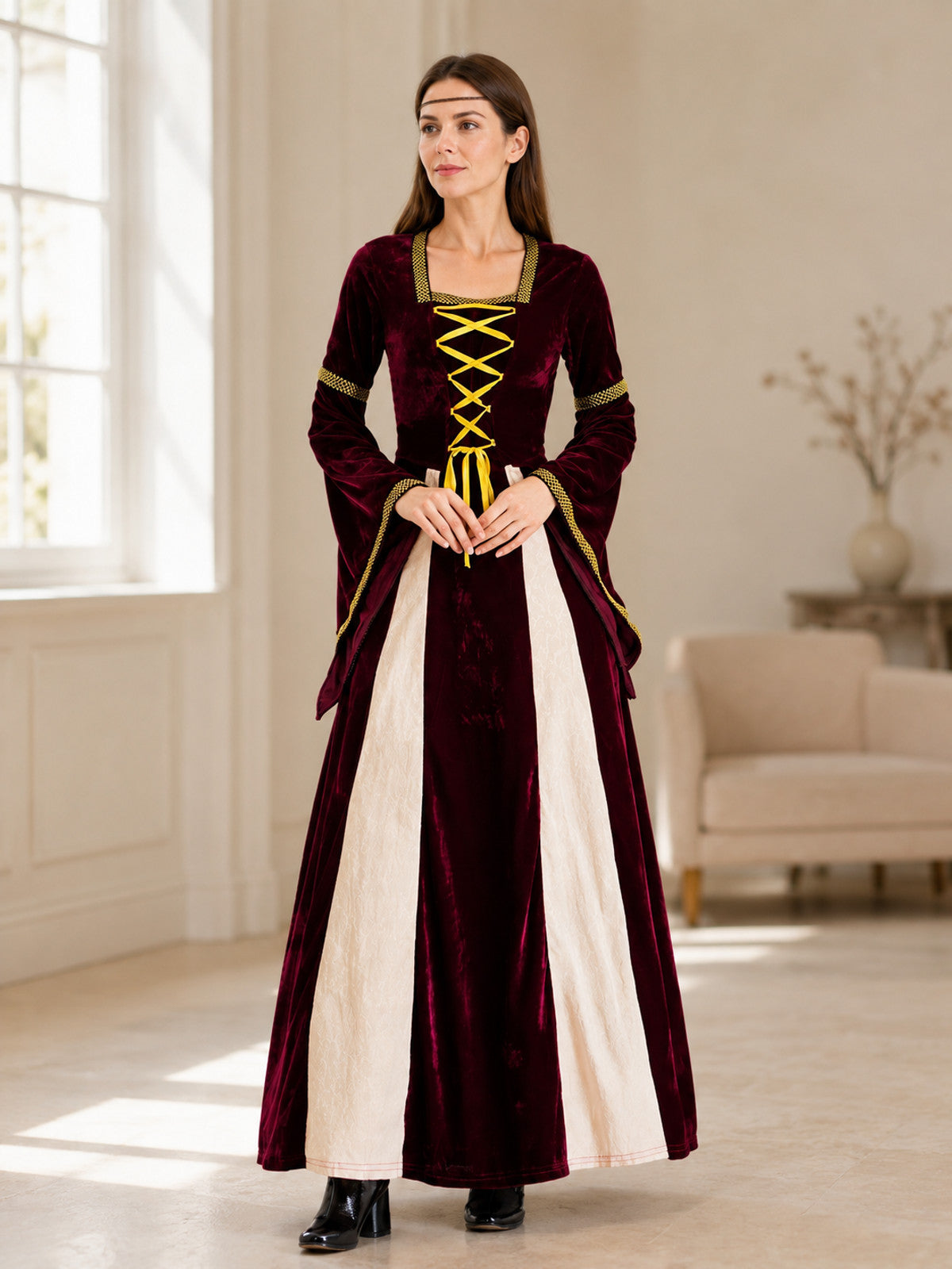 Medieval Long-Sleeve Stage Dress lifestyle view