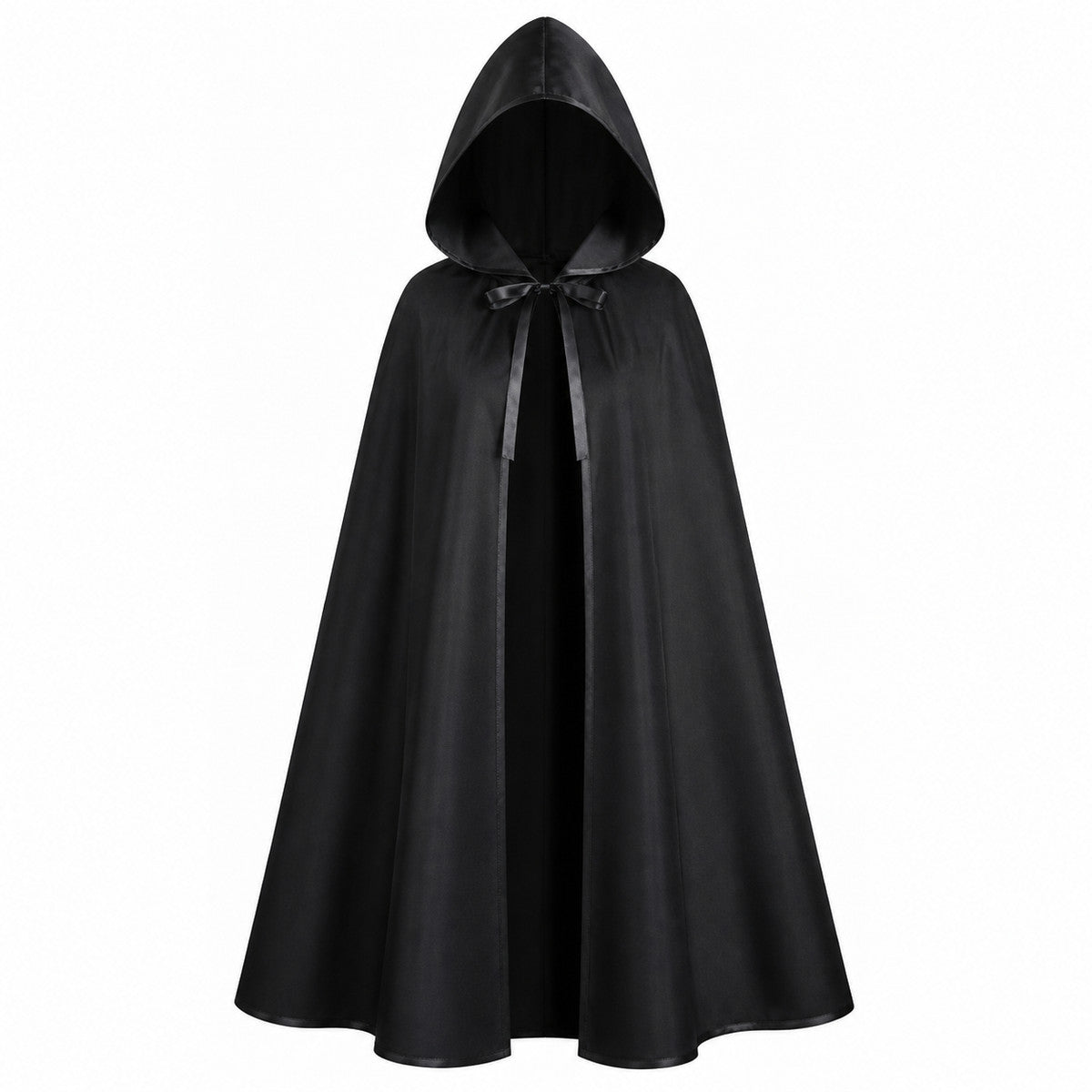 Black Fringe Lace Shawl Cape Set with Layered Necklace & Mesh Gloves for Women lifestyle view