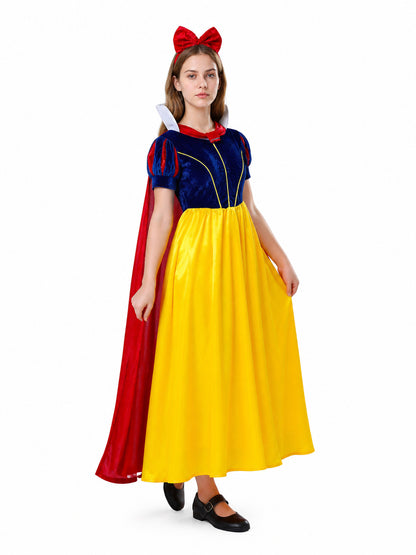 Snow White Costume with Red Cape and Yellow Dress Costume Dresses detail