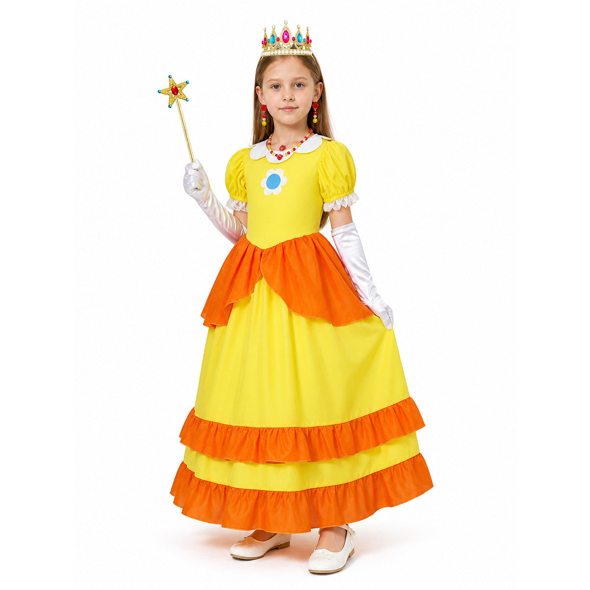 Carnival Costume with Crown and Magic Wand Costume Headwear detail