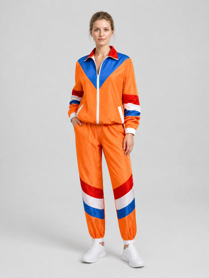 Retro Disco Tracksuit, Orange, Jacket and Pants product detail