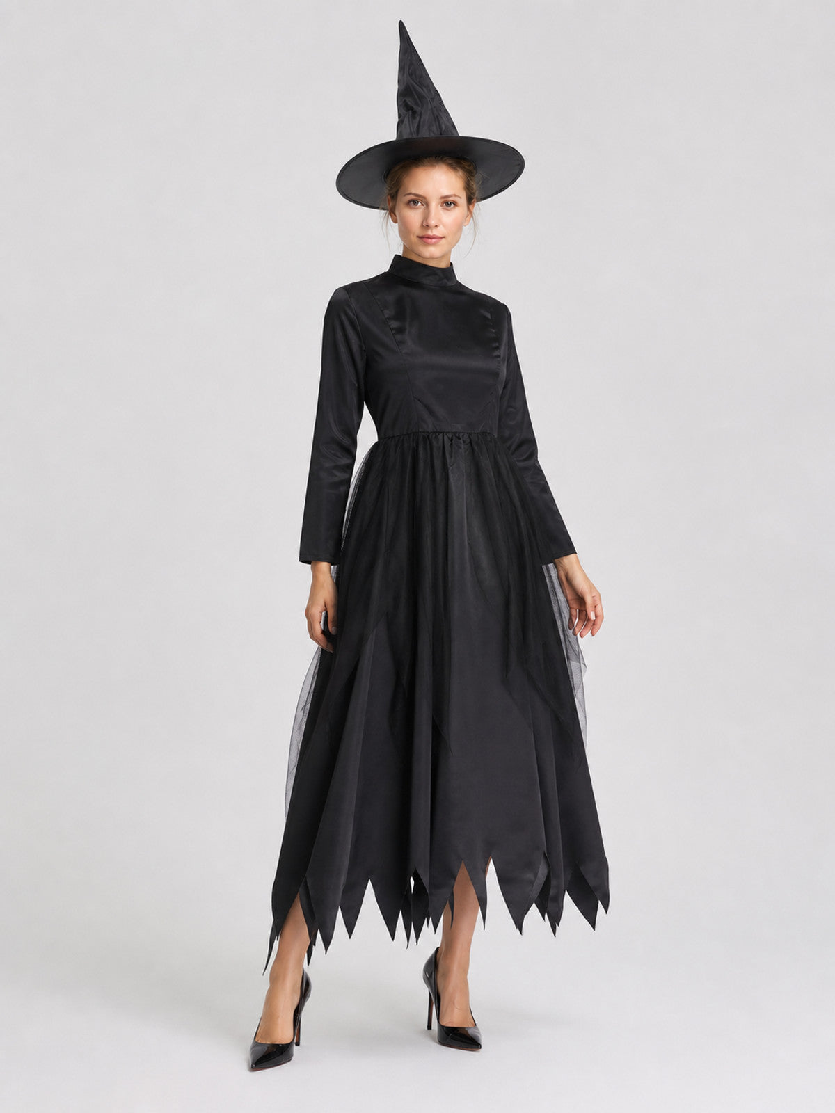 Halloween Witch Costume with Pointed Hat