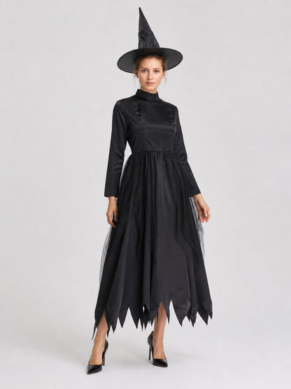 Halloween Witch Costume with Pointed Hat