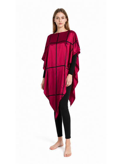 Beetlejuice Cosplay Costume with Cape and Pants on-model front view 2