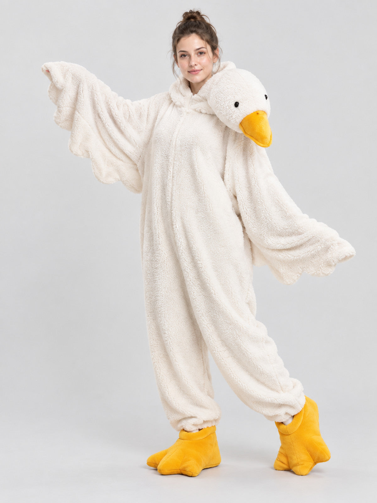 White Goose Kigurumi Pajama with Yellow Details