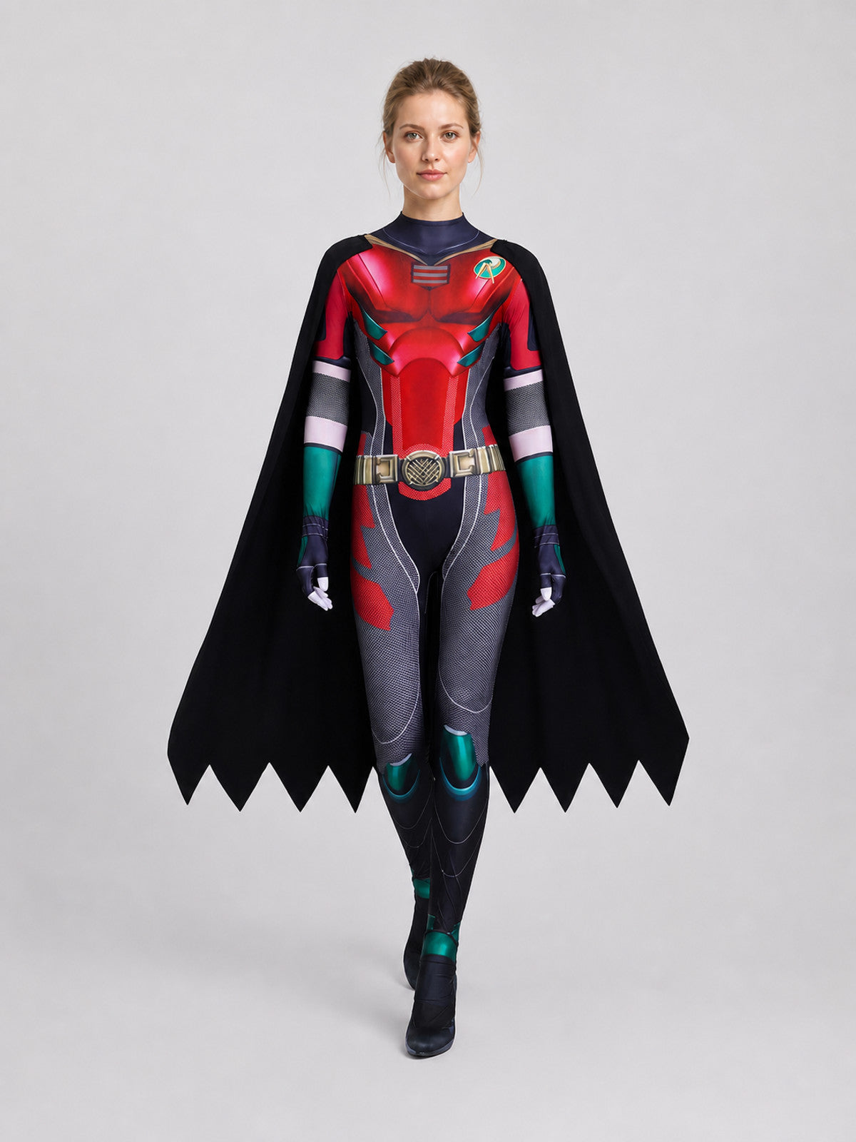 Superhero Cosplay Costume — Jumpsuit with Cape