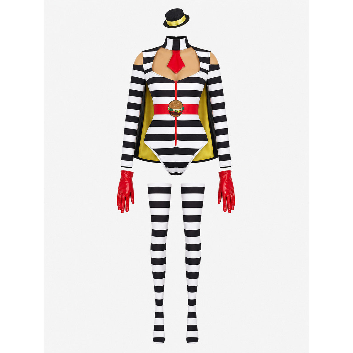 Halloween Clown Costume with Cape product-only view