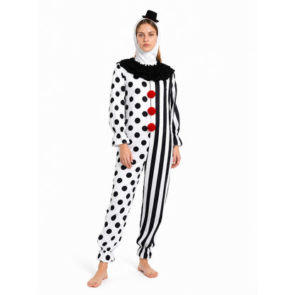 Clown Jumpsuit Costume with Headwear Costumes detail
