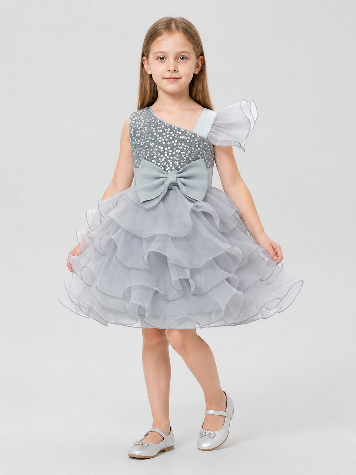 European Princess Dress with Bow for Birthdays Costume Dresses detail
