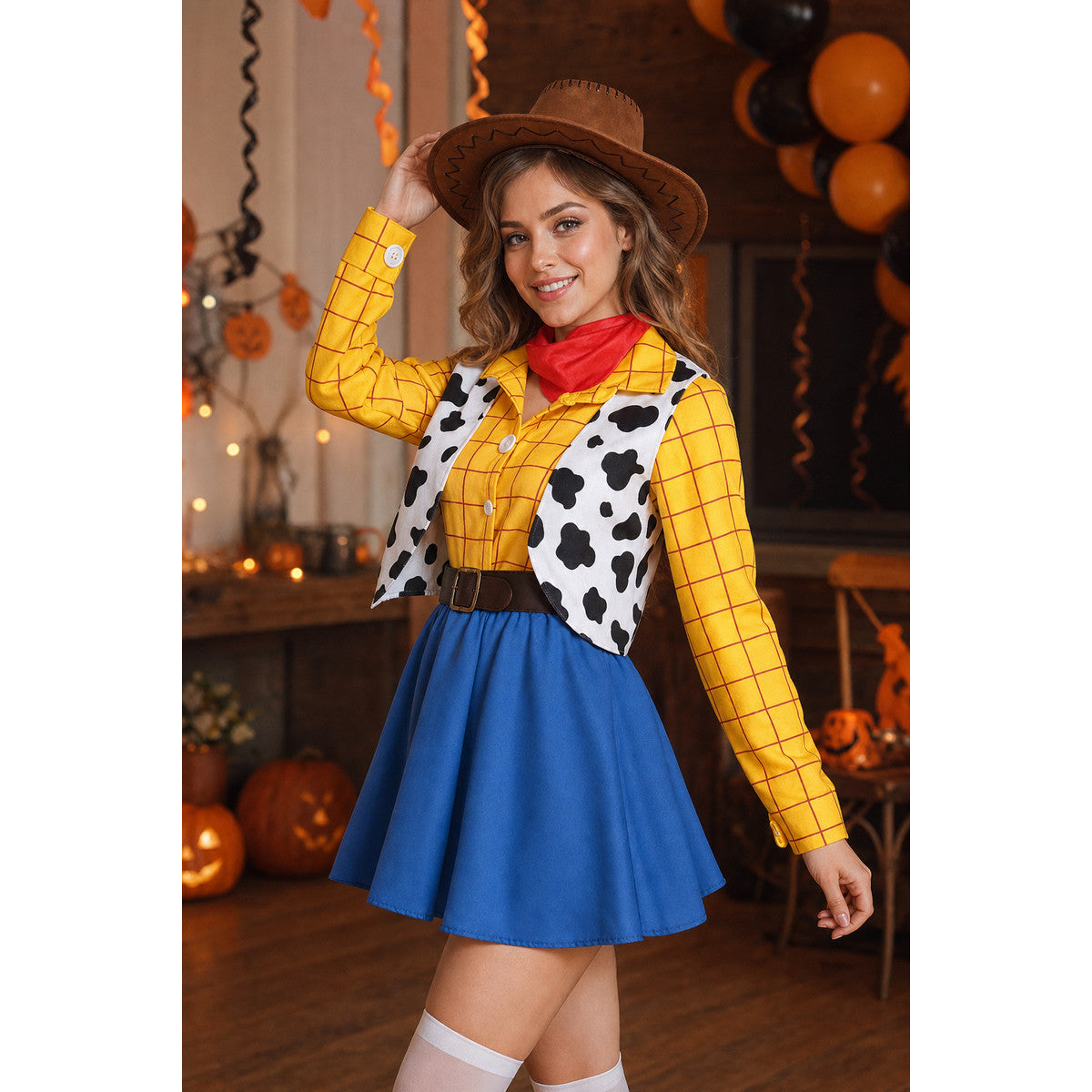 Woody and Jessie Cowboy Cosplay Costume for Halloween lifestyle view