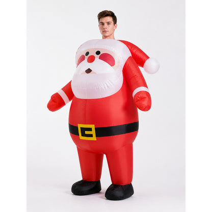 Inflatable Santa Claus Costume for Adults with Beard and Hat main product view