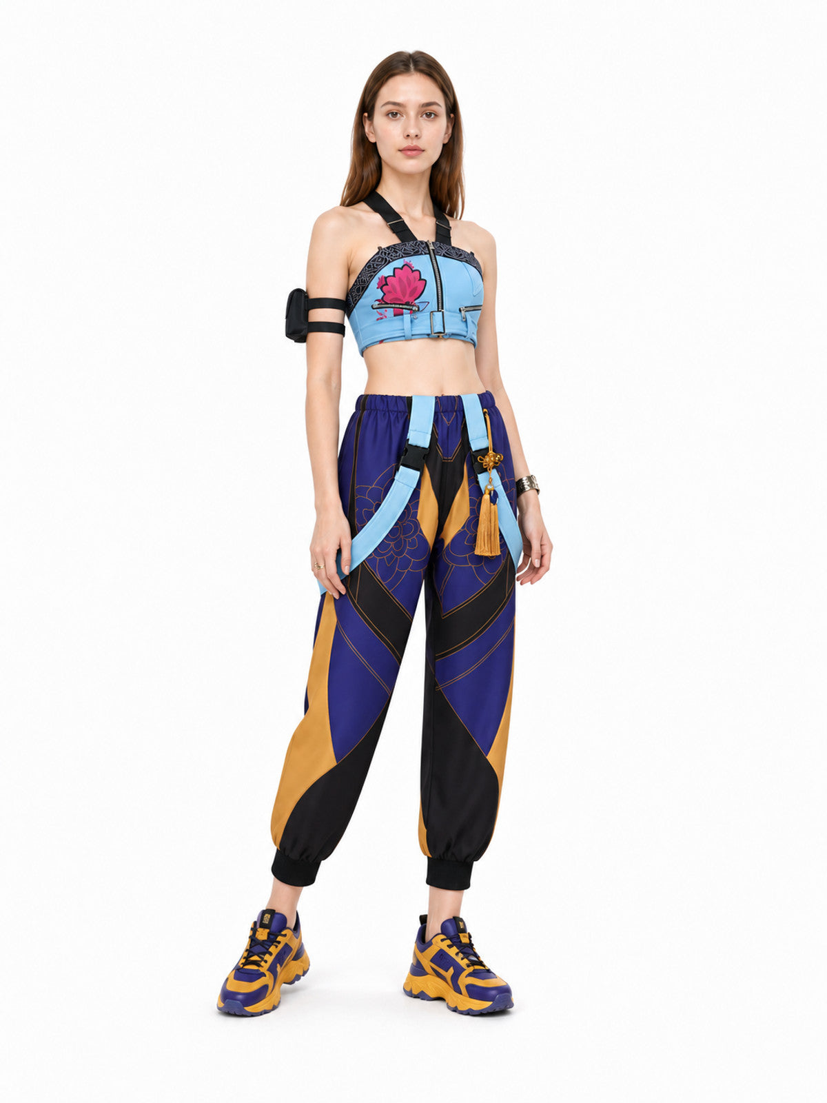 Cosplay Costume with a Cropped Top and Pants Costumes detail