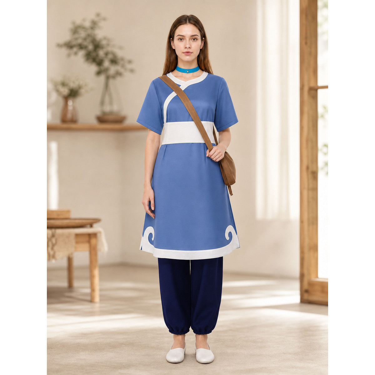 Avatar Cosplay Costume: Blue Top and Pants lifestyle