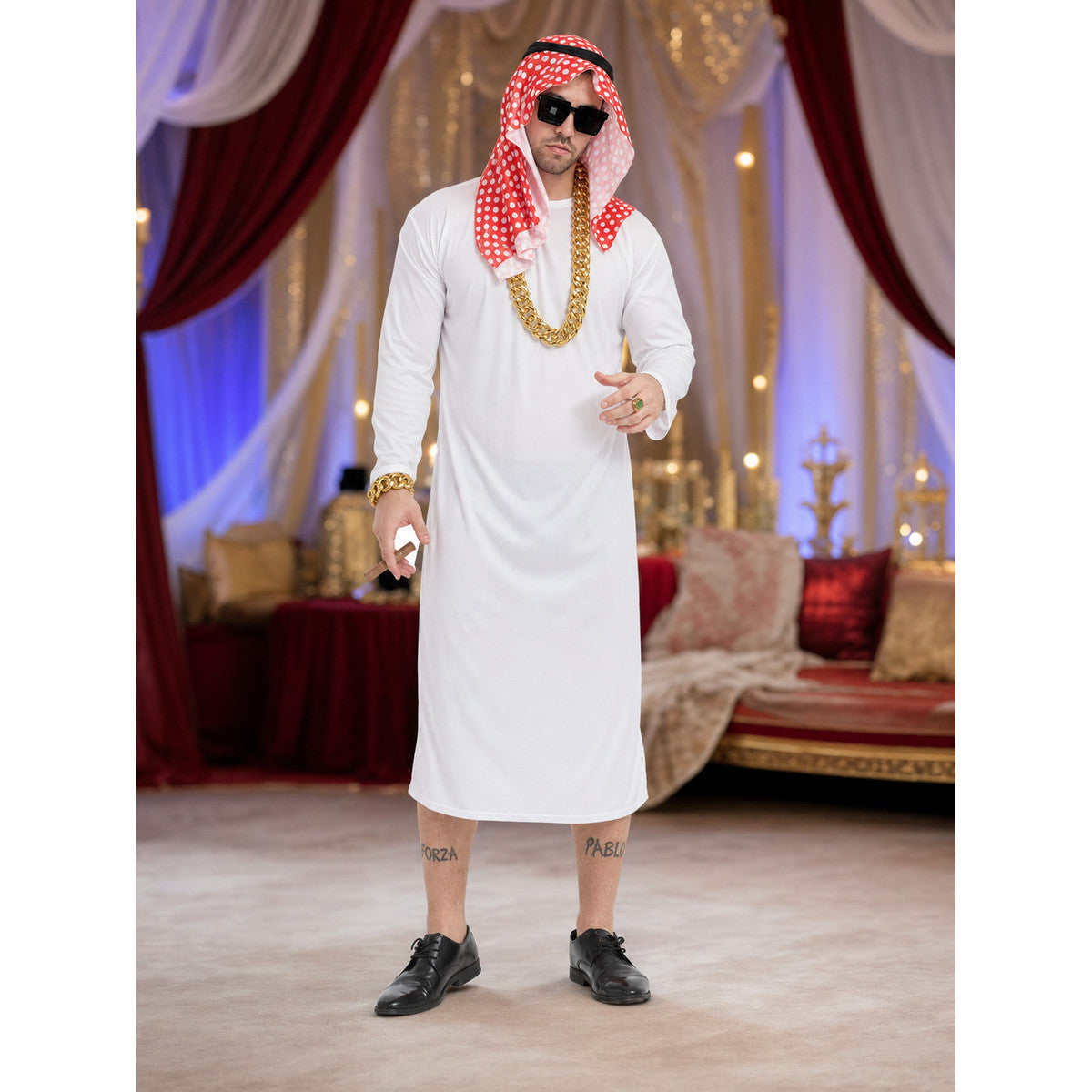 Arabian Carnival Costume with Robe and Accessories lifestyle view