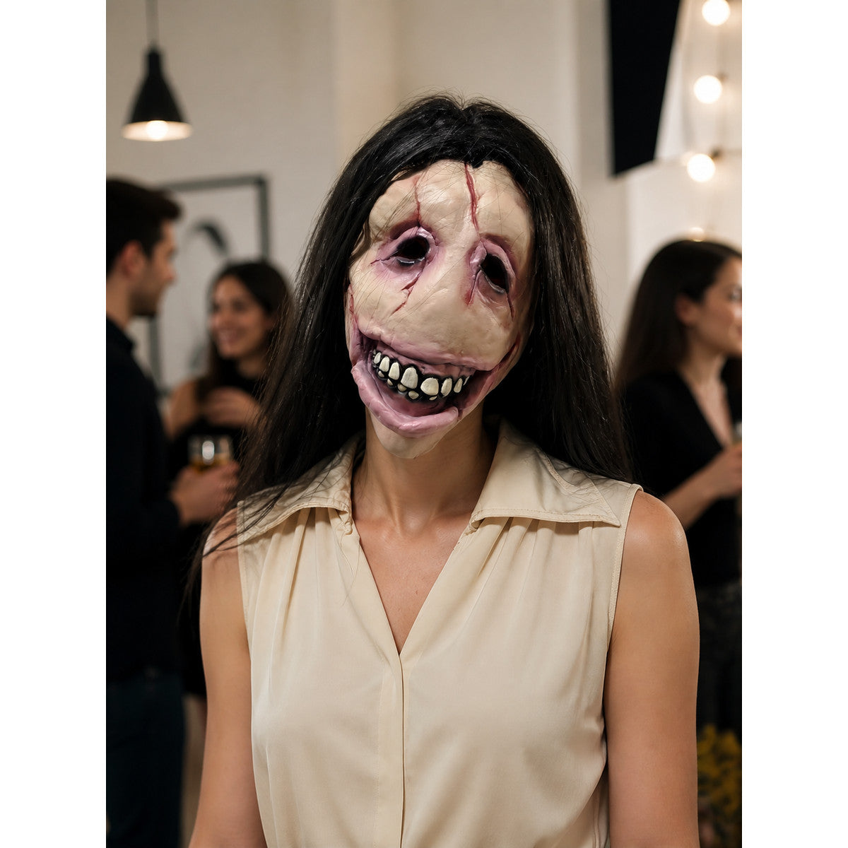 Carnival Mask with Mouth Opening for Halloween and Cosplay lifestyle view