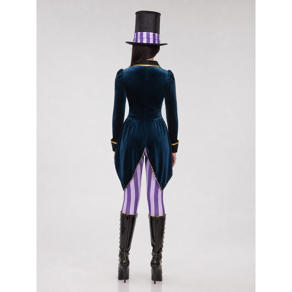 Clown Carnival Costume with Top Hat and Cape