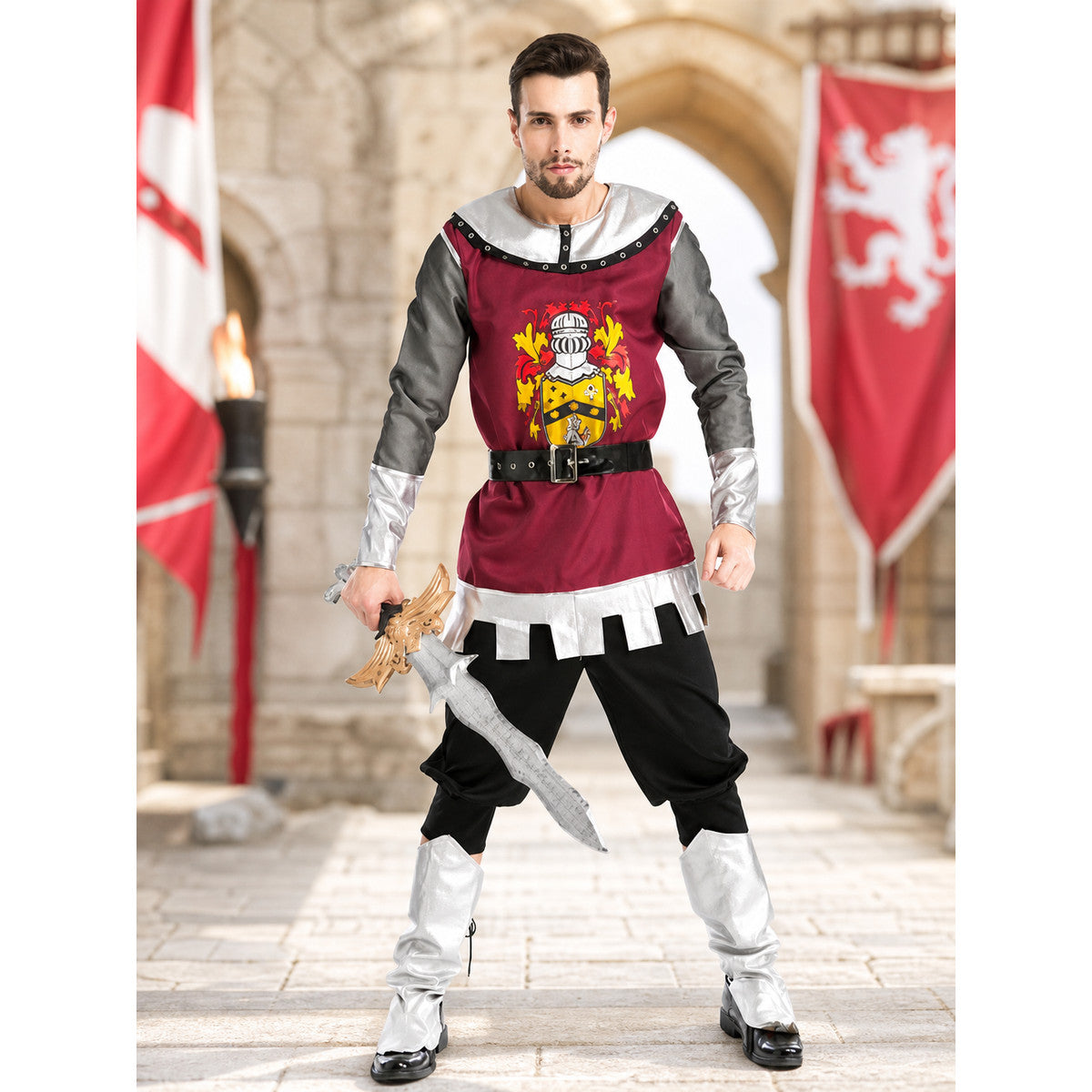 Knight Costume for Cosplay, Halloween, and the Stage lifestyle view