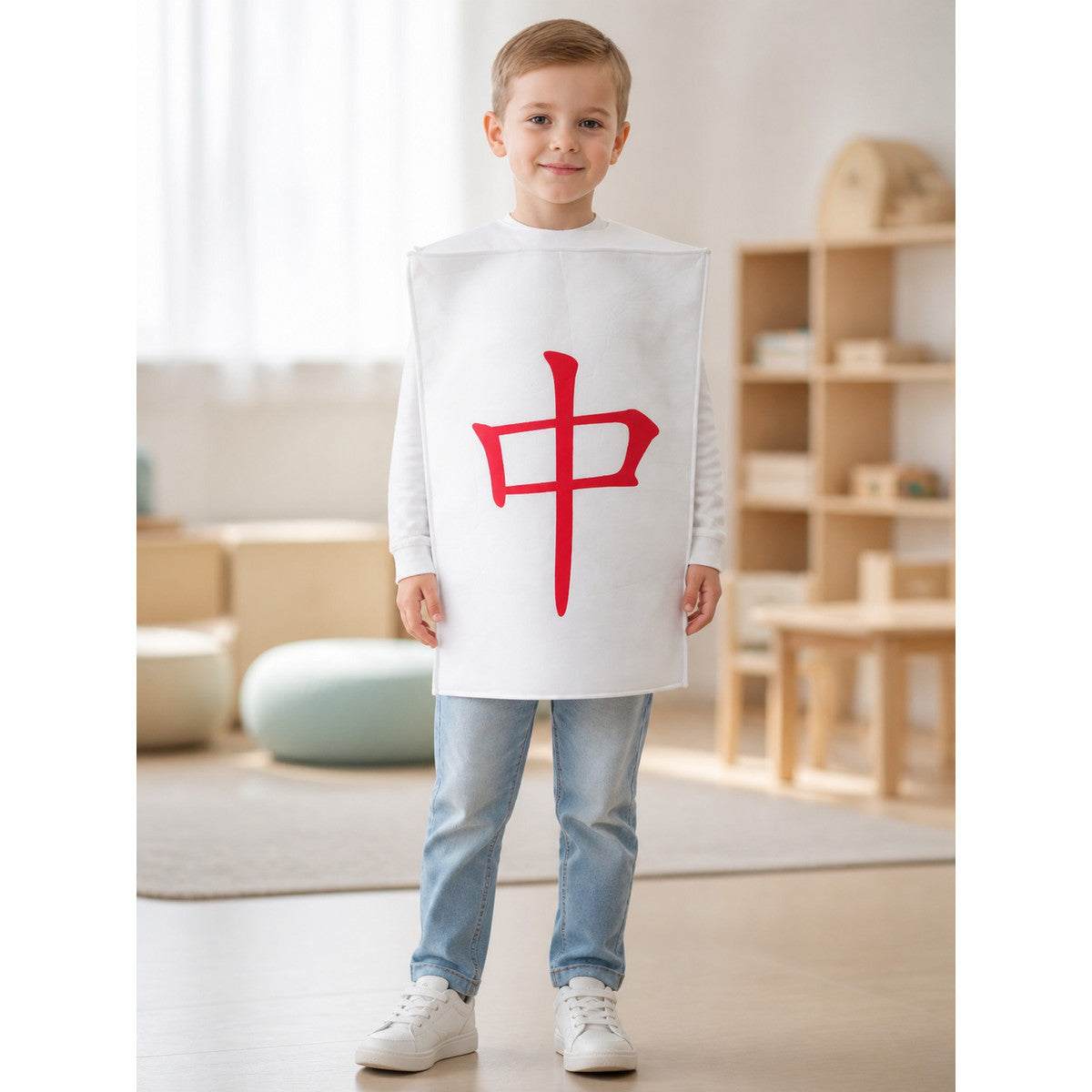 Carnival tunic with a red symbol for performances lifestyle