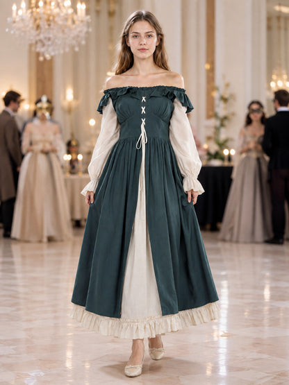 Renaissance-Style Dress with a Full Skirt lifestyle view