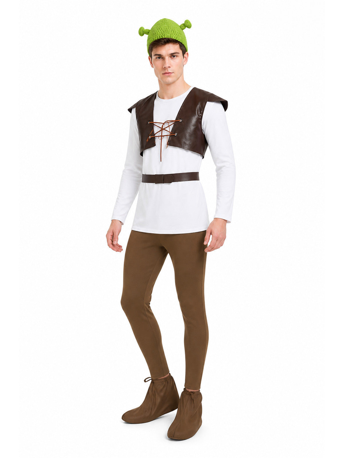 Medieval Shrek Cosplay Costume with Vest and Hat