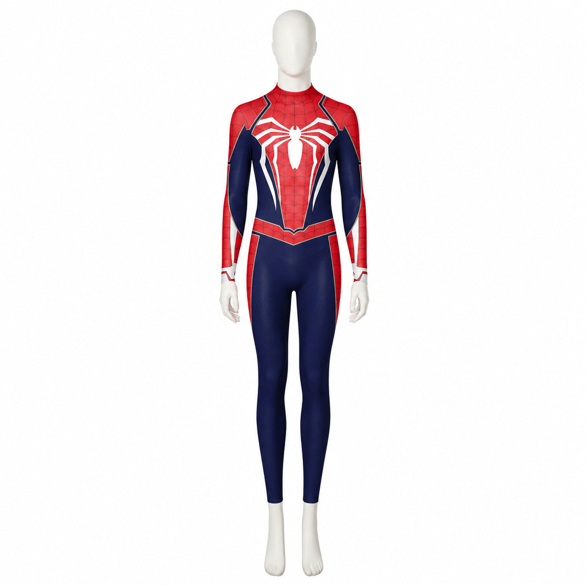 Red and Blue Spider-Man Costume with Web Pattern Costumes detail
