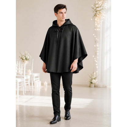 Black Hooded Death Cloak for Halloween Cosplay lifestyle view