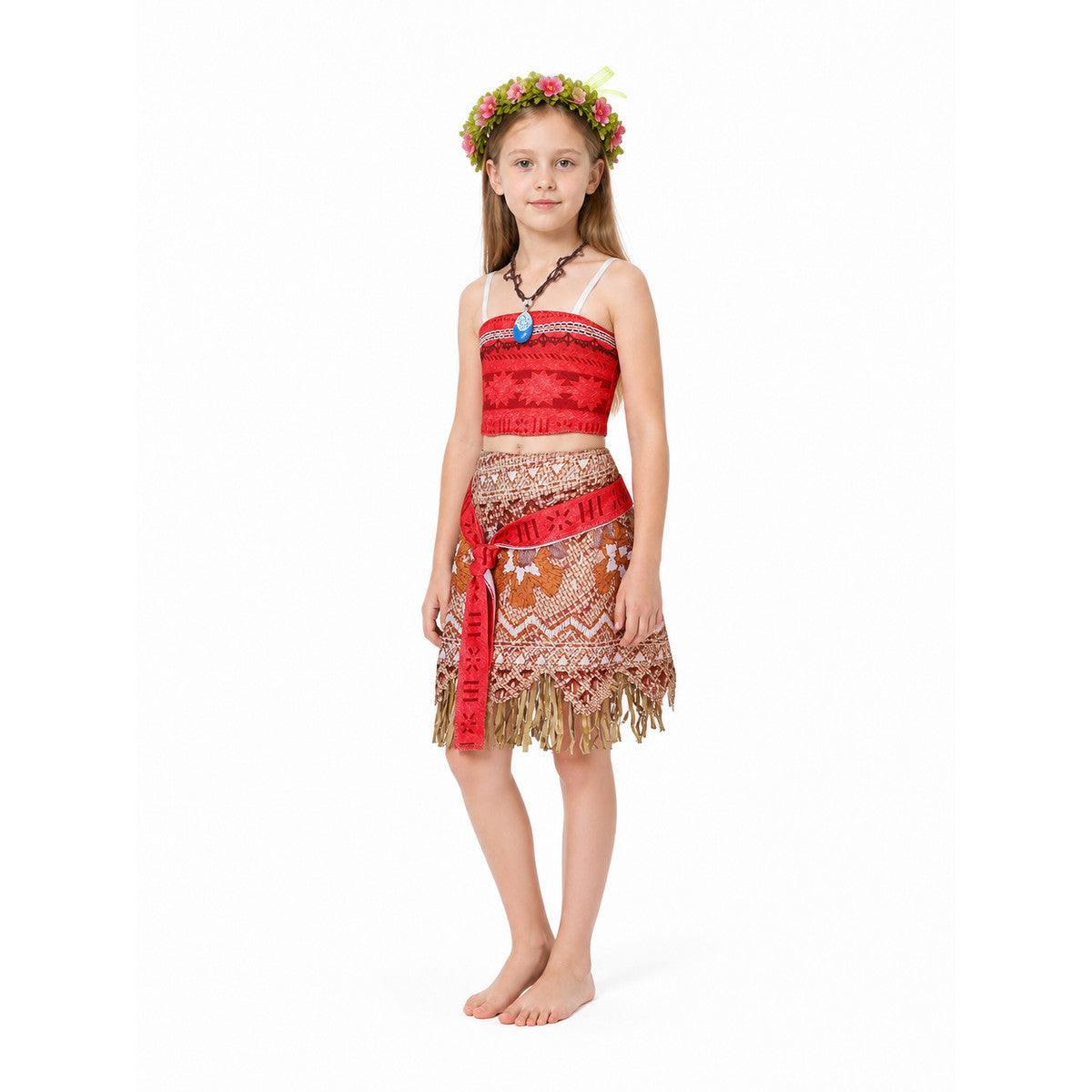 Children's Moana Halloween Costume with Skirt and Accessories Costume Accessories detail