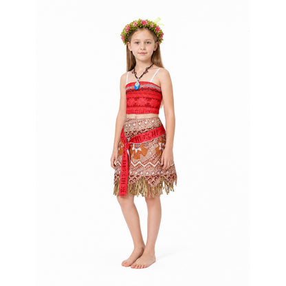 Children's Moana Halloween Costume with Skirt and Accessories Costume Accessories detail