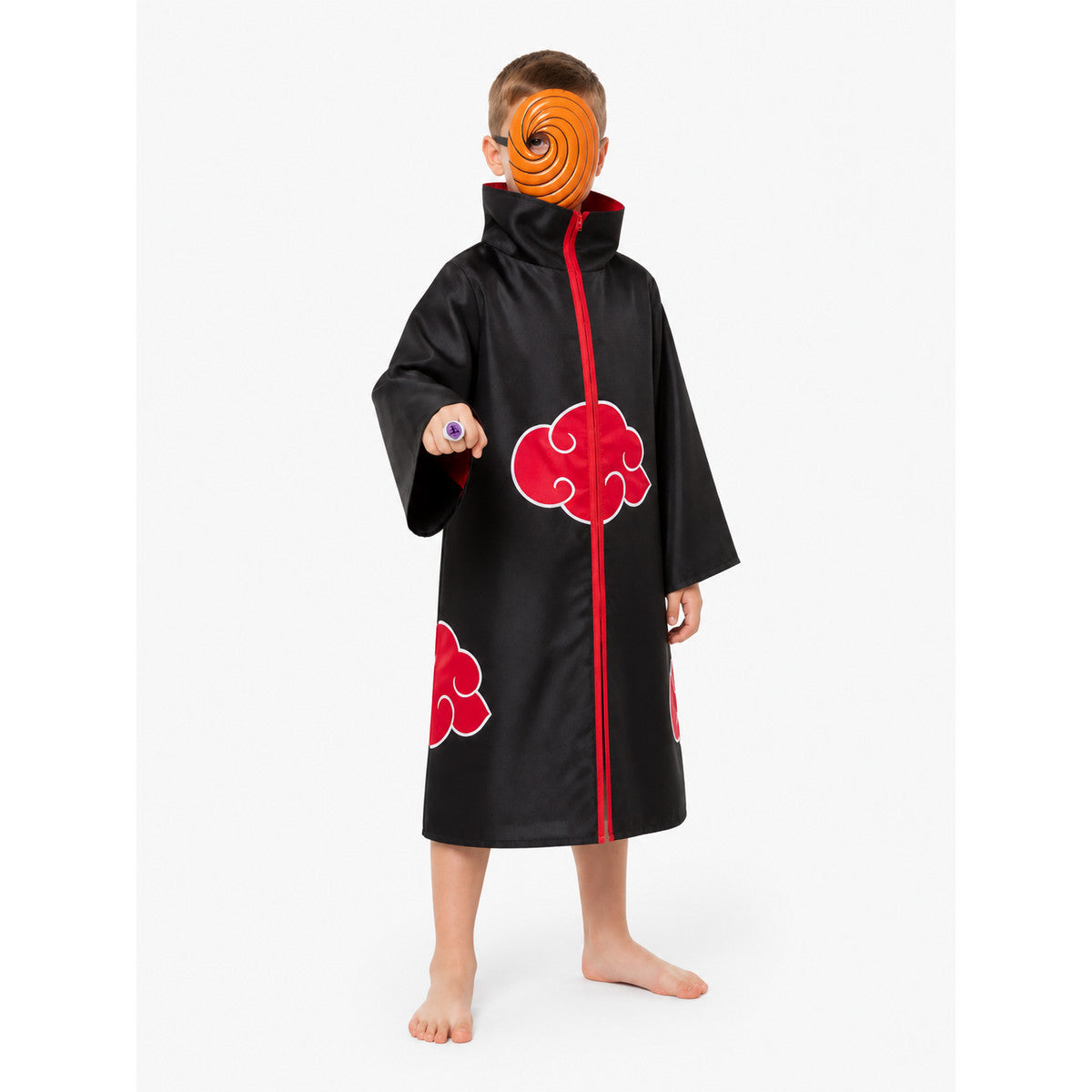 Akatsuki Costume with Cloak and Mask for Cosplay Costume Capes detail