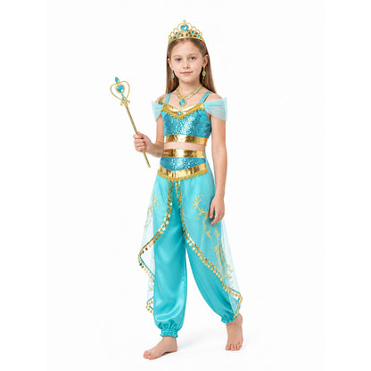 Jasmine Halloween Costume with Top and Pants Costumes detail