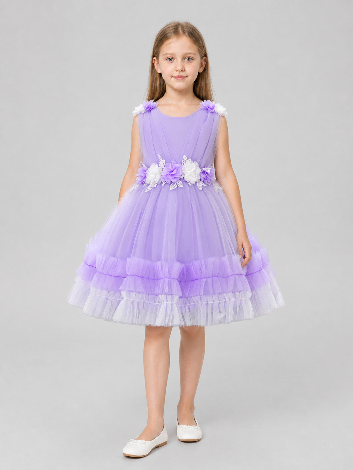 Full Tulle Dress with Floral Decor Costume Dresses detail