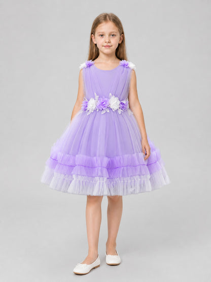 Full Tulle Dress with Floral Decor Costume Dresses detail