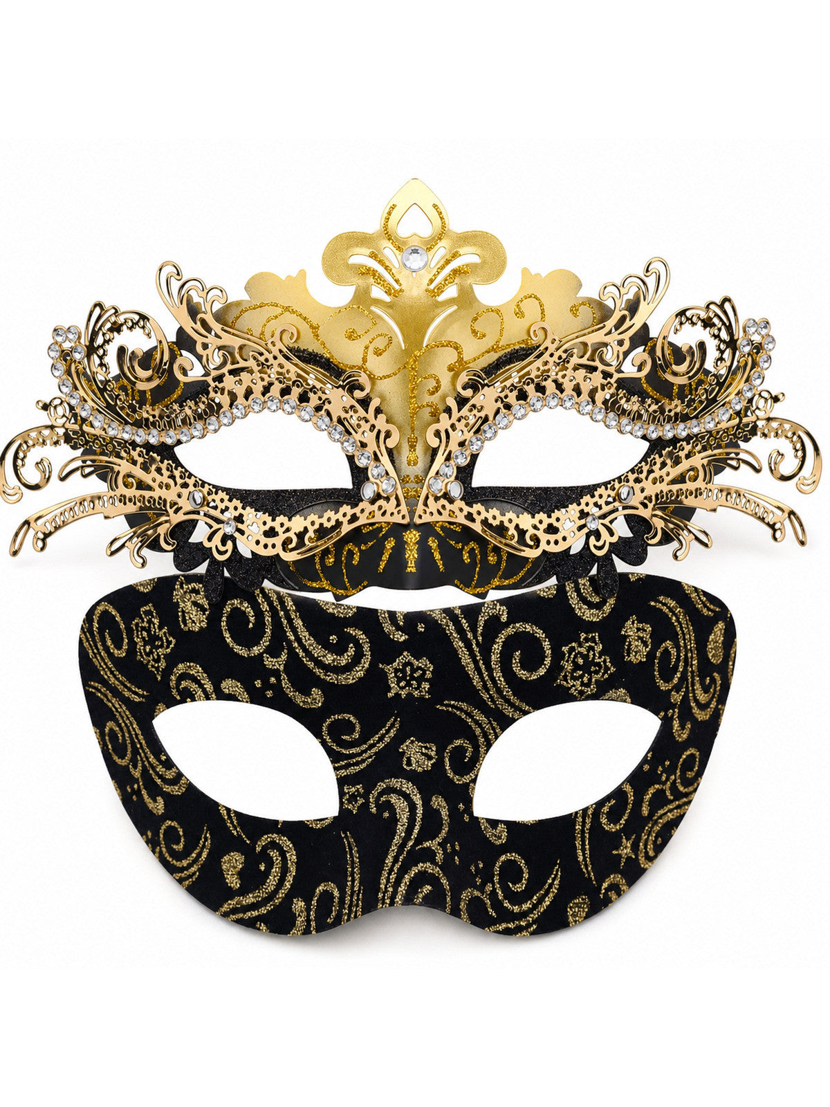 Couple Masquerade Masks Metal Venetian Party Mask Mardi Gras Mask for Women Men