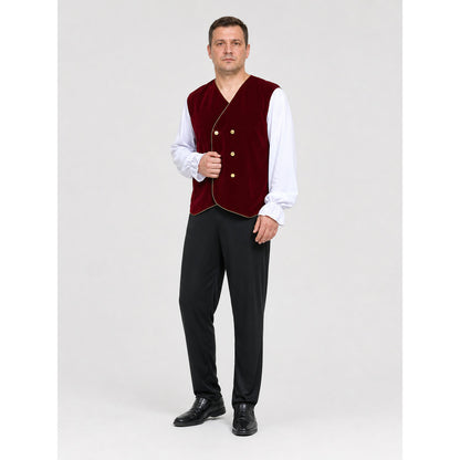 Russian Folk Stage Costume with Vest and Trousers Costumes detail