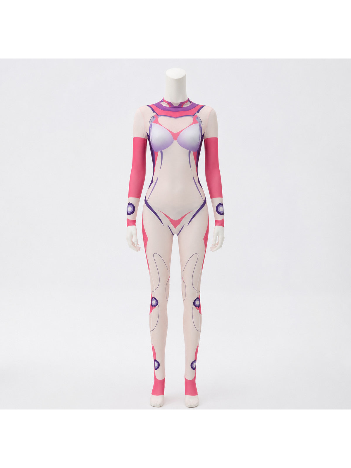 Form-Fitting Cosplay Jumpsuit with Geometric Print Costumes detail