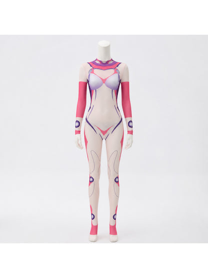 Form-Fitting Cosplay Jumpsuit with Geometric Print Costumes detail