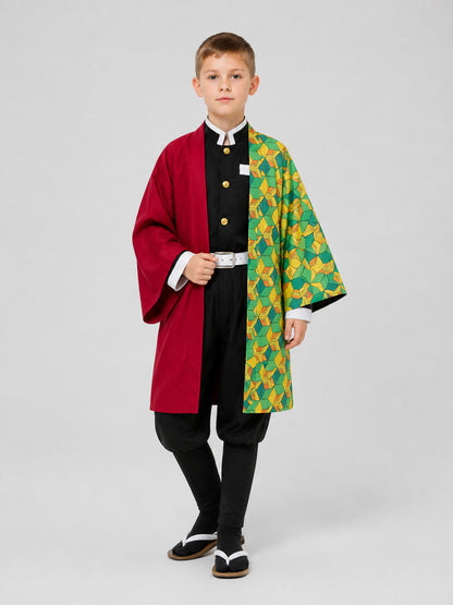 Anime Cosplay Long Two-Tone Cape Cloak Costume Capes detail