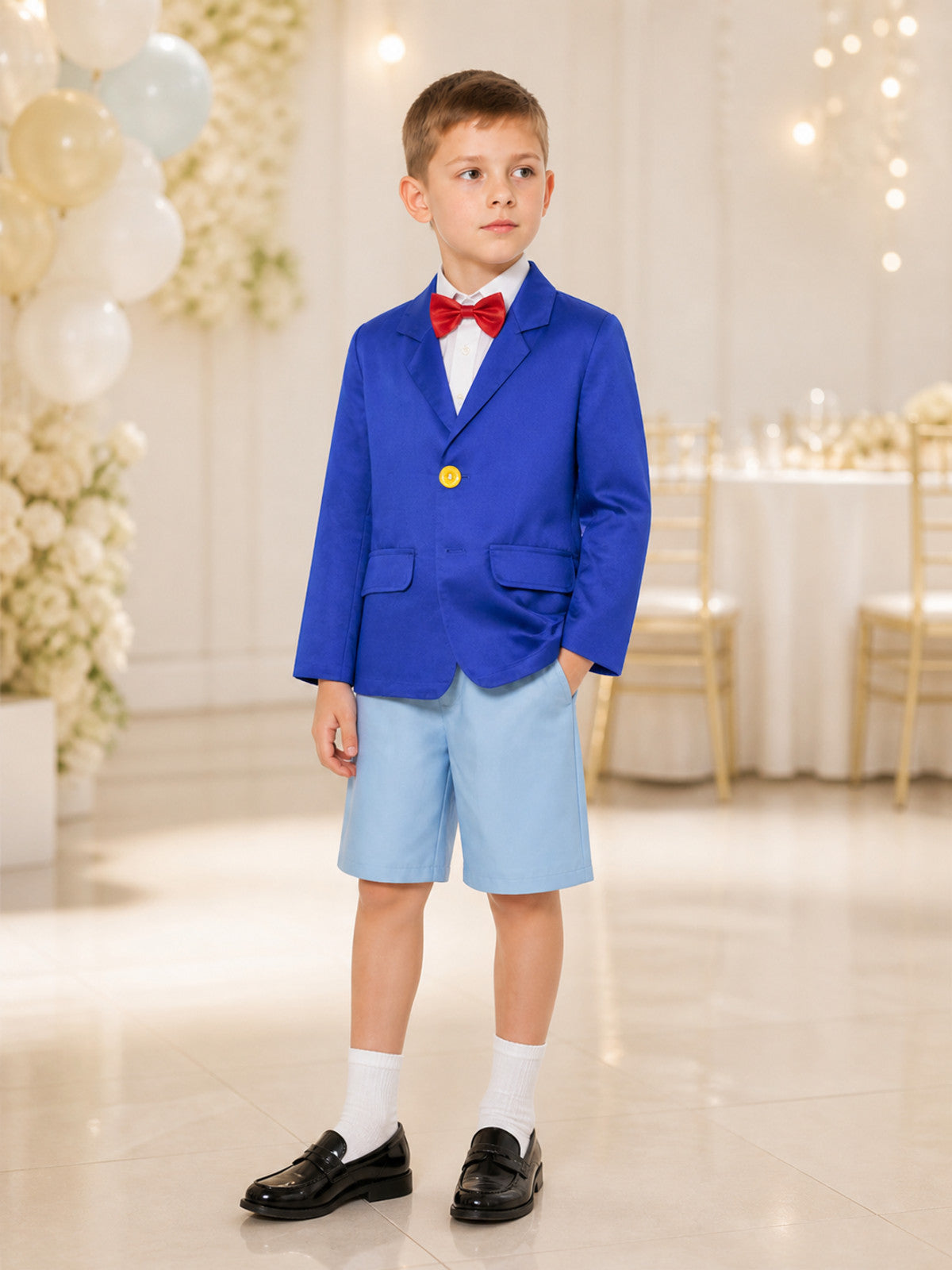 Carnival Cosplay Costume, Blue Uniform, 4 Pieces lifestyle view