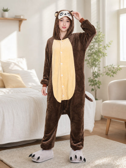 Monkey Hooded Costume Jumpsuit