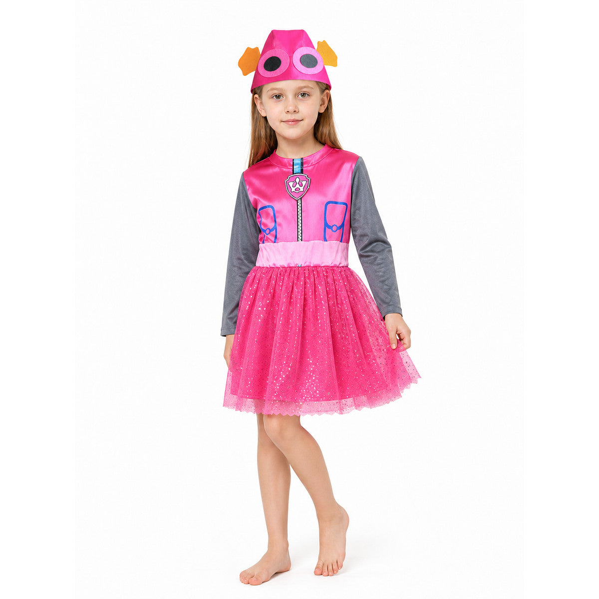 Children's Skye costume from Paw Patrol with hat Costume Headwear detail