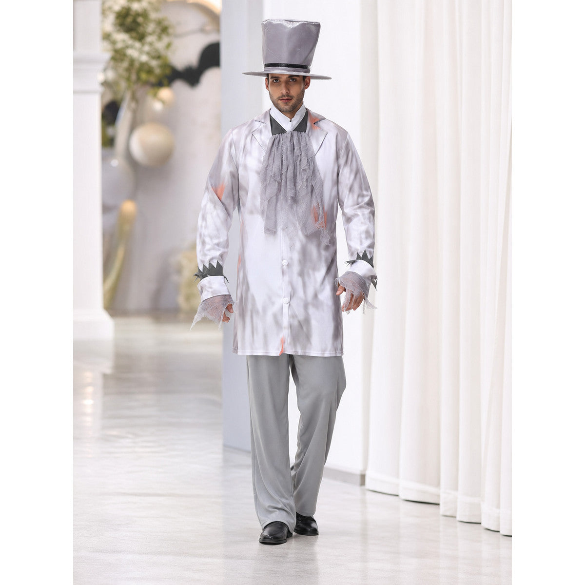 Vampire Carnival Costume with Top Hat and Pants lifestyle view