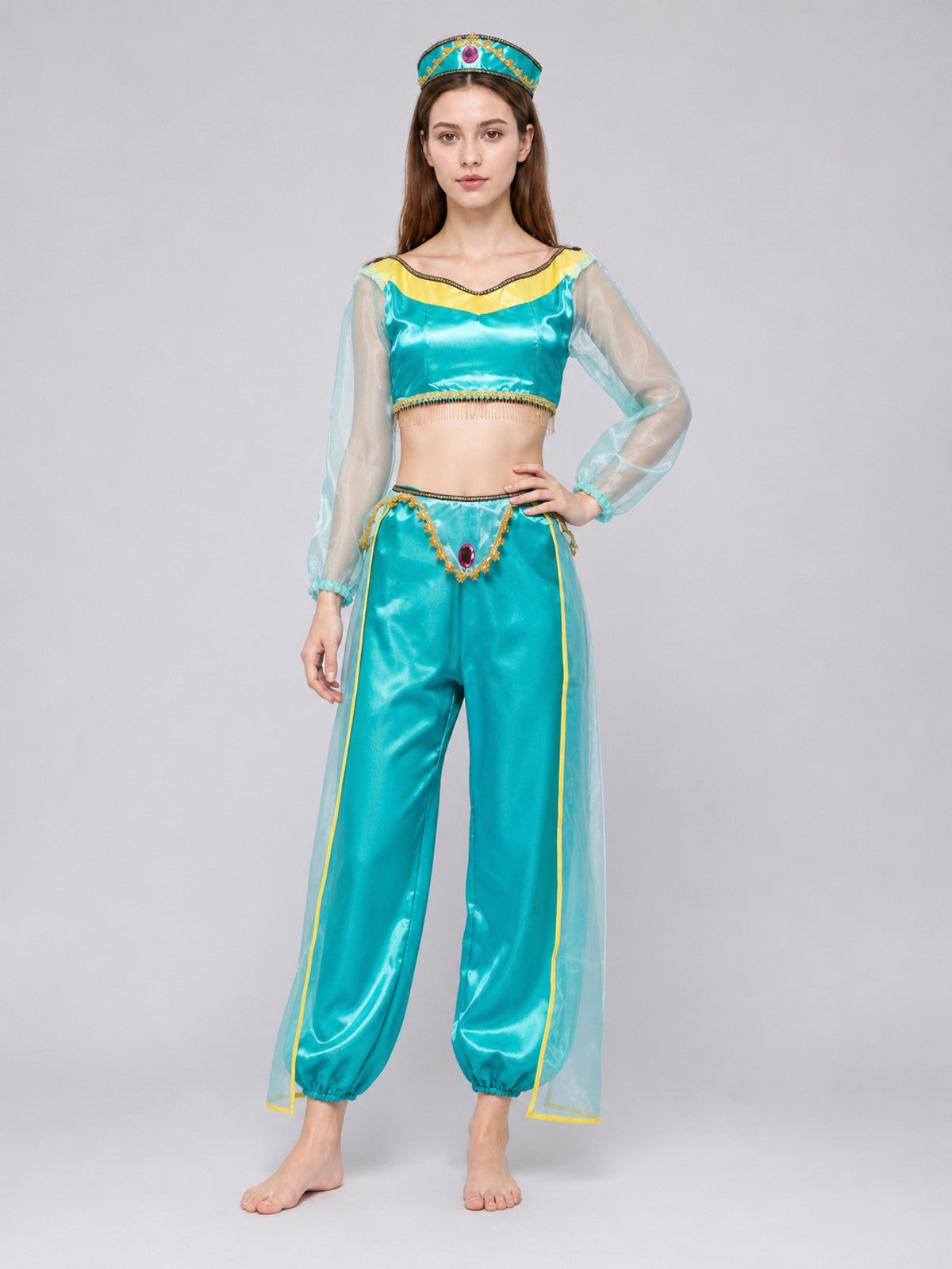 Cosplay Costume: Top, Pants, and Headpiece Costume Headwear detail