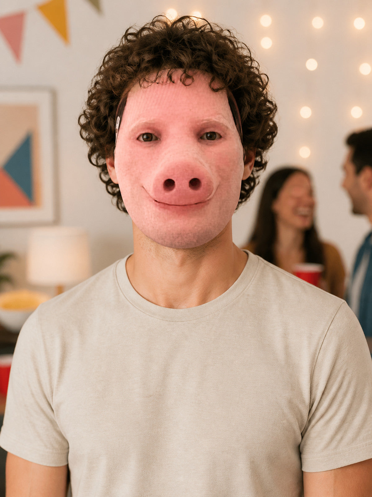 Pink Pig Cosplay Mask for Halloween