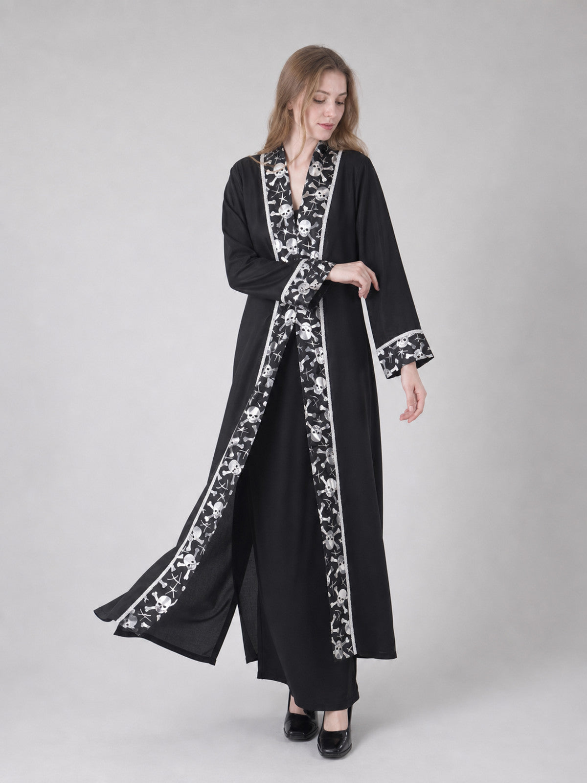 Costume with Black Robe, Hat, and Beard